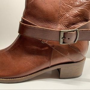 Saks Fifth Avenue Brown Leather Ankle Boots-sz 40